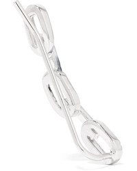 Jennifer Fisher Chain Link Silver And Rhodium Plated Earrings