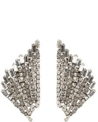Saint Laurent Cocktail Wing Embellished Clip On Earrings