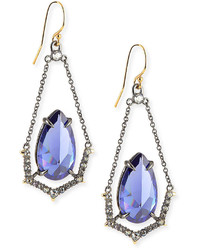 Alexis Bittar Crystal Illusion Set Wire Drop Earrings
