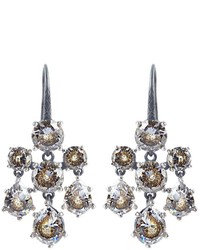 Bottega Veneta Cubic Zirconia And Silver Chandelier Earrings
