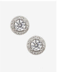 Express Cubic Zirconia Pave Halo Stud Earrings
