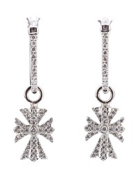 Elise Dray Diamond Cross Earrings