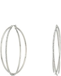 GUESS Double Wire Crisscross Hoop Earrings Earring