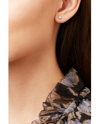 Carolina Bucci Extra Small Florentine 18 Karat White Gold Earrings