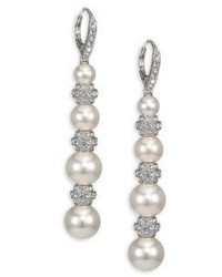 Adriana Orsini Faux Pearl Crystal Drop Earrings