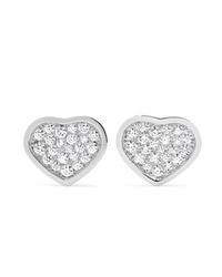 Chopard Happy Hearts 18 Karat White Gold Diamond Earrings