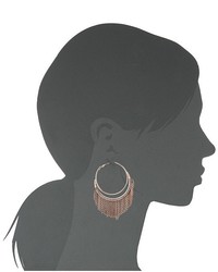 GUESS Hoop Earrings With Chain Fringe Earring