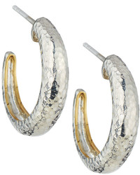 Gurhan Hoopla Small Tapered Hoop Earrings Silver
