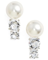 Nadri Imitation Pearl Stud Earrings