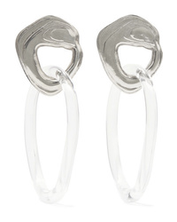 Leigh Miller Kinetic White Bronze And Glass Earrings