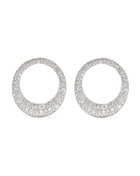 Anita Ko Large Galaxy 18 Karat White Gold Diamond Earrings