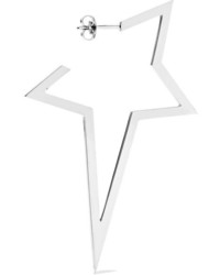 Diane Kordas Large Star 18 Karat White Gold Diamond Earring