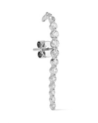 Anita Ko Long Cascade 18 Karat White Gold Diamond Earrings
