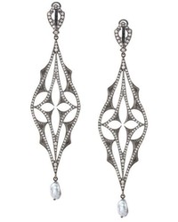 Loree Rodkin Diamond Drop Pearl Earrings