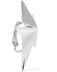 Thierry Mugler Mugler Rhodium Plated Clip Earrings Silver