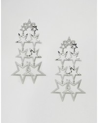 Reclaimed Vintage Multi Star Drop Earrings