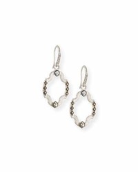 Armenta New World Open Shield Earrings With Diamonds White Sapphires