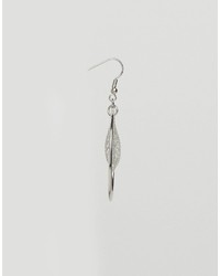 NY:LON Nylon Silver Plated Filigree Hoop Drop Earrings