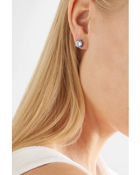 Bottega Veneta Oxidized Silver Cubic Zirconia Earrings