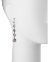 Lydell NYC Pave Crystal Fireball Multi Drop Earrings Gunmetal