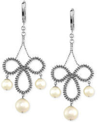 EFFY Pearl Lace By Cultured Freshwater Pearl Chandelier Earrings In Sterling Silver