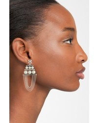 Rebecca Minkoff Pearl Stud Chandelier Earrings
