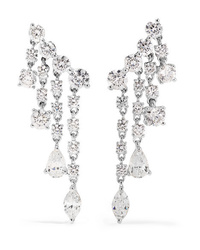 Anita Ko Rain Drop 18 Karat White Gold Diamond Earrings