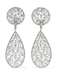 Buccellati Ramage 18 Karat White Gold Diamond Earrings