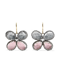 Larkspur & Hawk Sadie Butterfly Rhodium Dipped Quartz Earrings
