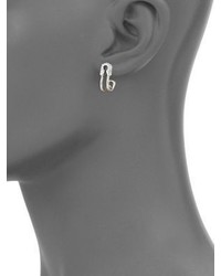 Marc Jacobs Safety Pin Crystal Hoop Earrings