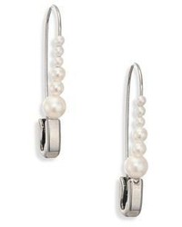 Marc Jacobs Safety Pin Faux Pearl Earrings