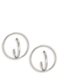 Charlotte Chesnais Saturn Small Sterling Silver Hoop Earrings075