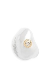 Mizuki Sea Of Beauty Pearl Diamond Single Stud Earring