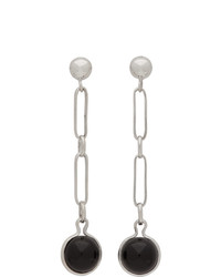 Sophie Buhai Silver And Black Short Fob Earrings