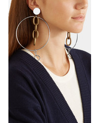 Miu Miu Silver And Gold Tone Clip Earrings