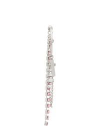 Justine Clenquet Silver And Pink Amanda Earring