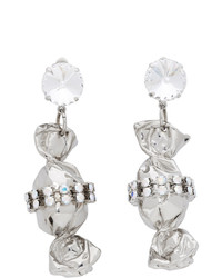 Safsafu Silver Candy Crystal Clip On Earring