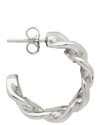 Maison Margiela Silver Chain Half Hoop Earrings
