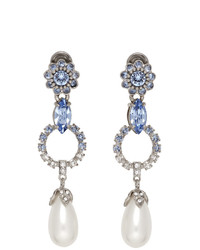 Miu Miu Silver Classic Crystal Earrings