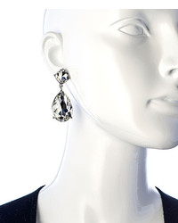 Blu Bijoux Silver Crystal Teardrop Statet Earrings