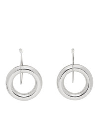 Jil Sander Silver Double Hoop Earrings