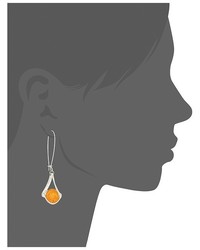 Robert Lee Morris Silver Earrings With Amber Stone Earring