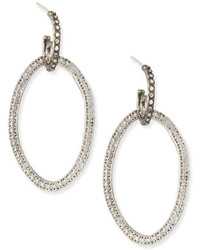 Armenta Silver Open Circle Link Drop Earrings