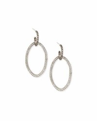 Armenta Silver Open Circle Link Drop Earrings