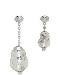 Lemaire Silver Pearl Asymmetrical Earrings