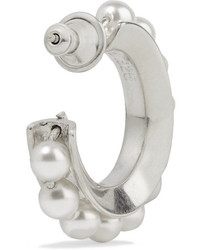 Sophie Buhai Silver Pearl Hoop Earrings