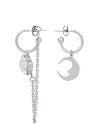 Justine Clenquet Silver Peter Earrings
