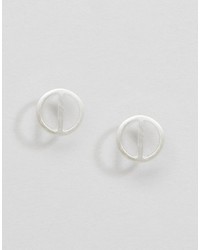 Pilgrim Silver Plated Geo Circle Earrings