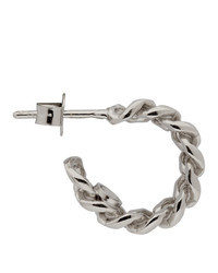 Maison Margiela Silver Polished Chain Single Earring