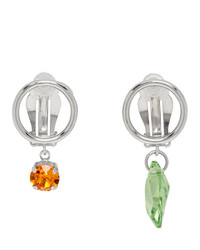 Justine Clenquet Silver Rei Clip On Earrings
